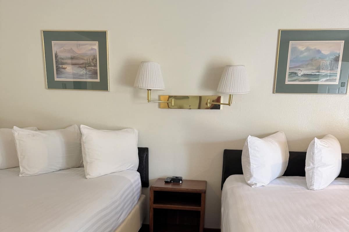 Room, 2 Queen Beds | Desk, iron/ironing board, WiFi (free), bed sheets