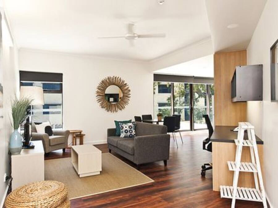 Premium One Bedroom Apartment | Desk, laptop workspace, blackout drapes, soundproofing