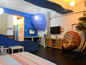 風格四人房, 1 間臥室, 陽台 | 高級寢具、隔音、折疊床/加床、免費無線上網