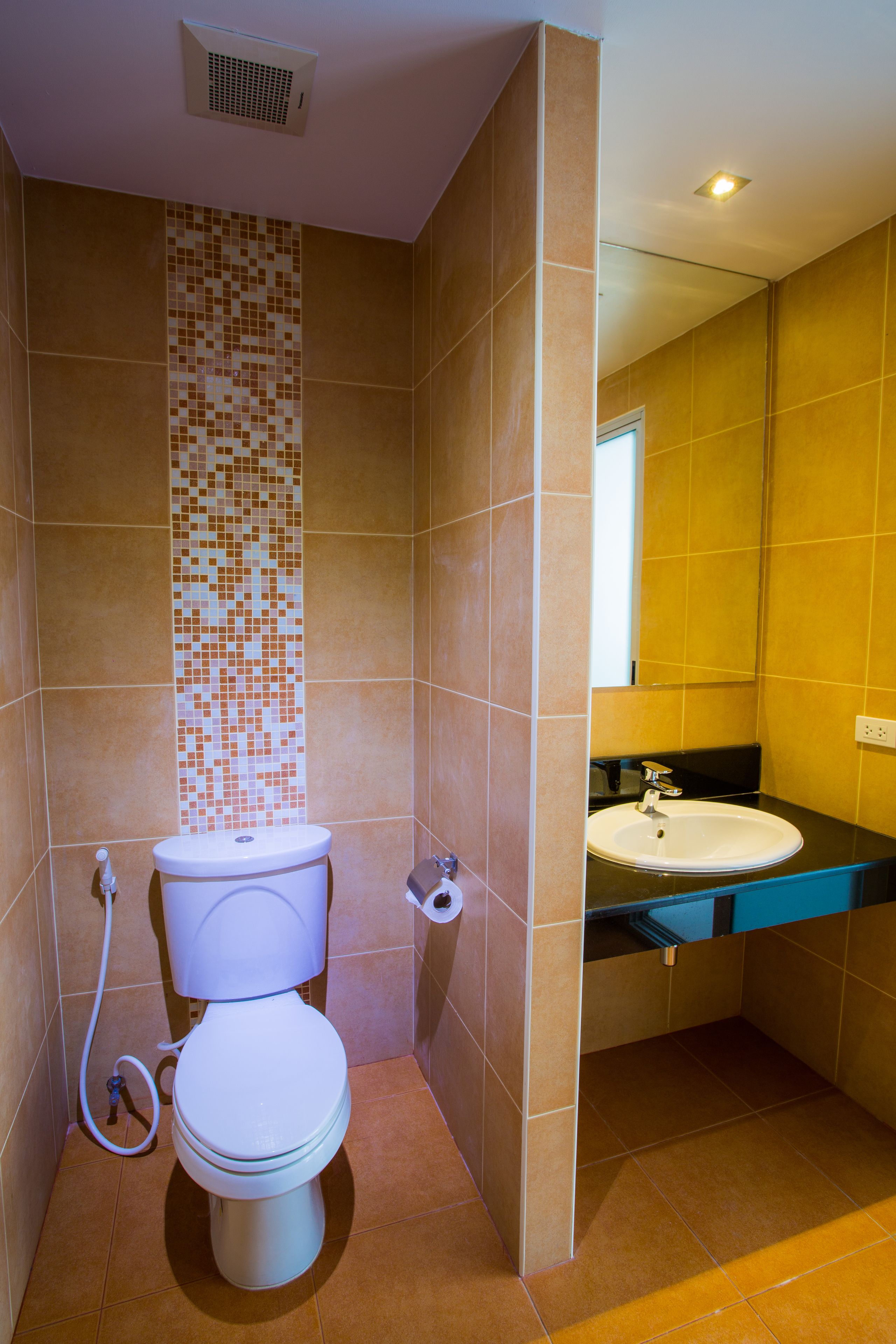 deluxe room | bathroom | shower, free toiletries, bidet, towels