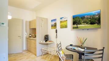 Down duvets, memory-foam beds, in-room safe, desk