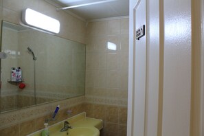 Family Room | Bathroom | Shower, free toiletries, hair dryer