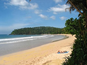 Vlak bij het strand