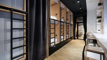 Shared Dormitory (SmartBox mixed dorm for 16 capsules) | Iron/ironing board, free WiFi, bed sheets