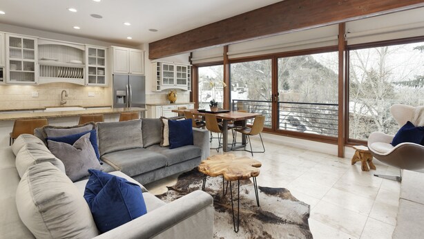 Deluxe Condo, 4 Bedrooms, Jetted Tub, Hill View (D5) | Living area | Flat-screen TV - Durant Condominiums by Frias (Aspen)