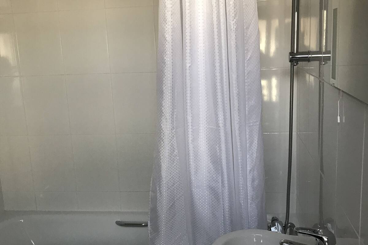 free toiletries, hair dryer, towels