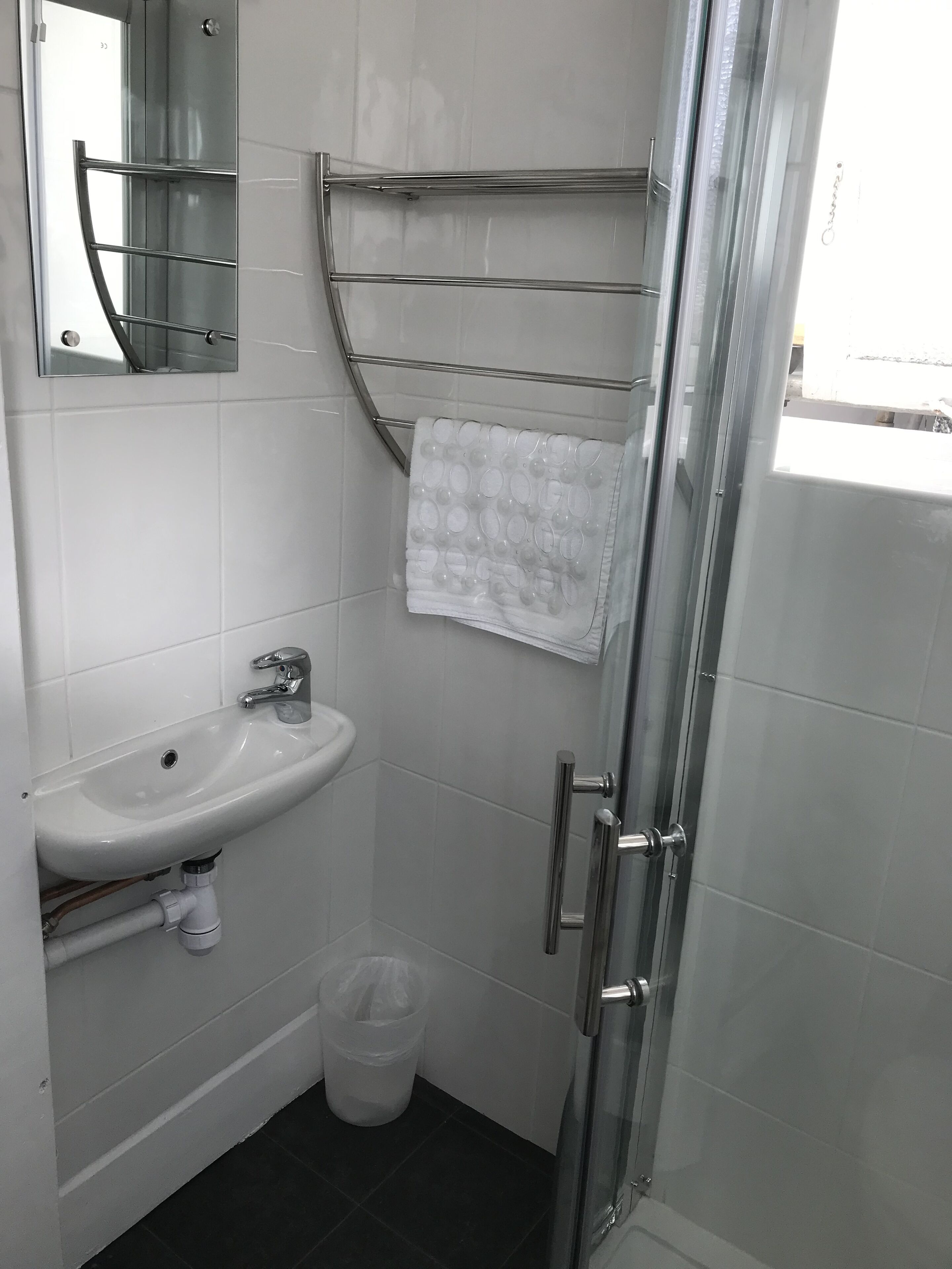 free toiletries, hair dryer, towels