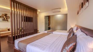 Triple Room, Balcony | Premium bedding, minibar, desk, blackout curtains