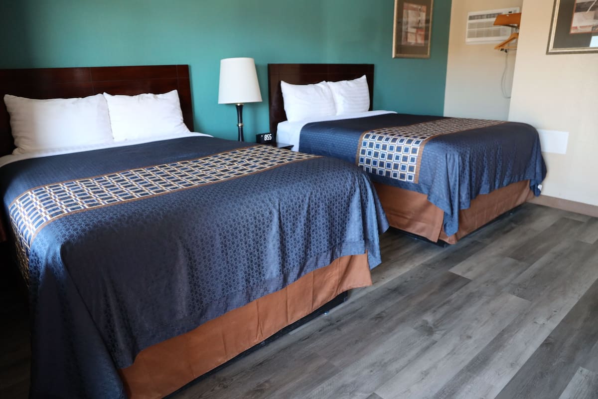Room, 2 Queen Beds, Non Smoking | Desk, iron/ironing board, free WiFi, bed sheets
