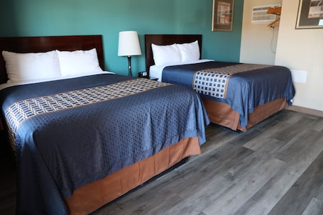 Room, 2 Queen Beds, Non Smoking | Desk, iron/ironing board, free WiFi, bed sheets