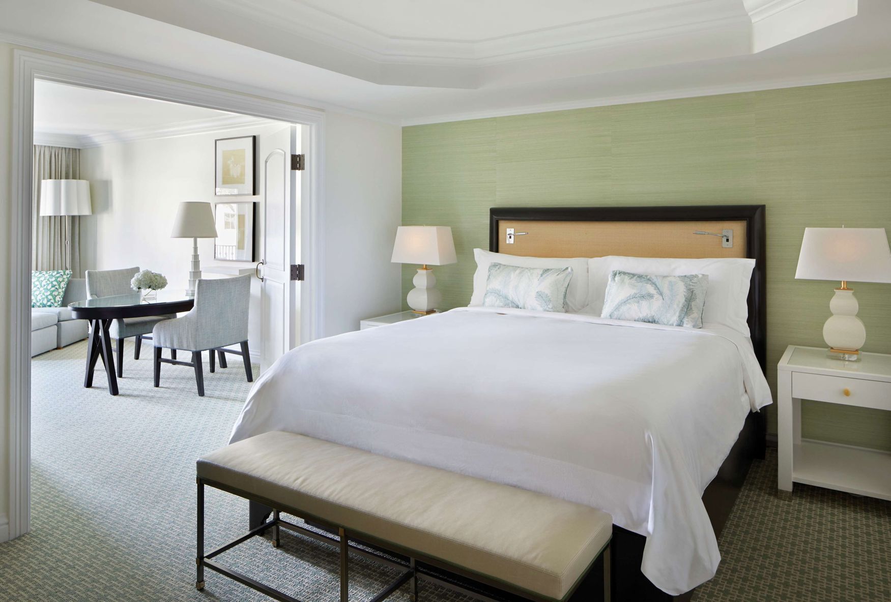 Premium bedding, down comforters, minibar, in-room safe