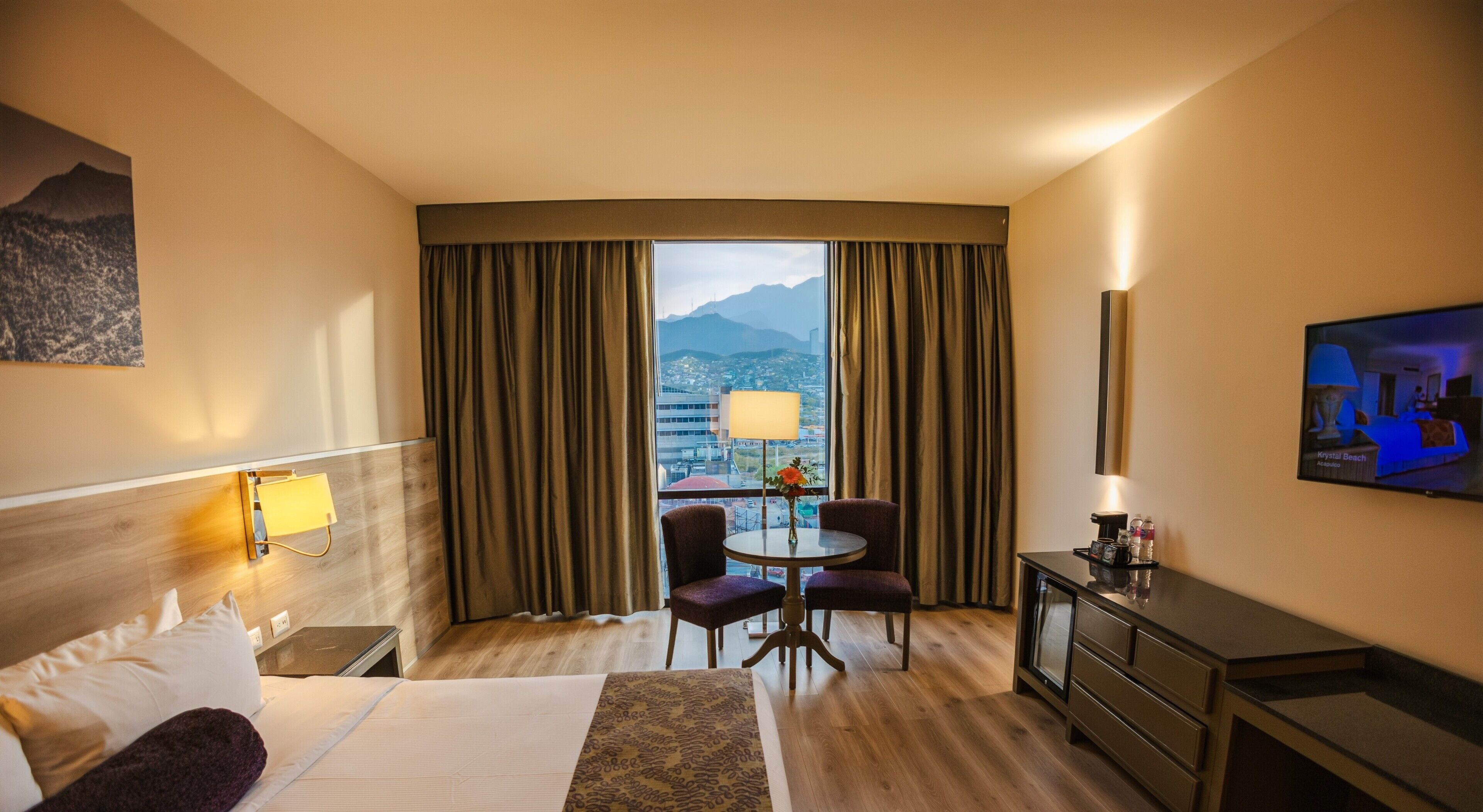 superior double room, 2 double beds, mountain view | 1 bedroom, in-room safe, desk, iron/ironing board