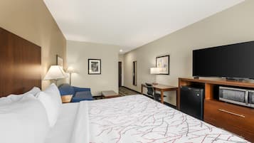 Standard Room, 1 King Bed, Non Smoking, Refrigerator & Microwave | Pillowtop beds, desk, laptop workspace, iron/ironing board