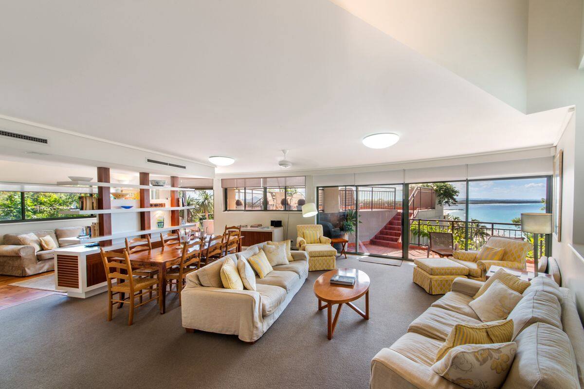 Apartment 4, 3 Bedrooms, 3 Bathrooms, Ocean View | Living area | Flat-screen TV, DVD player