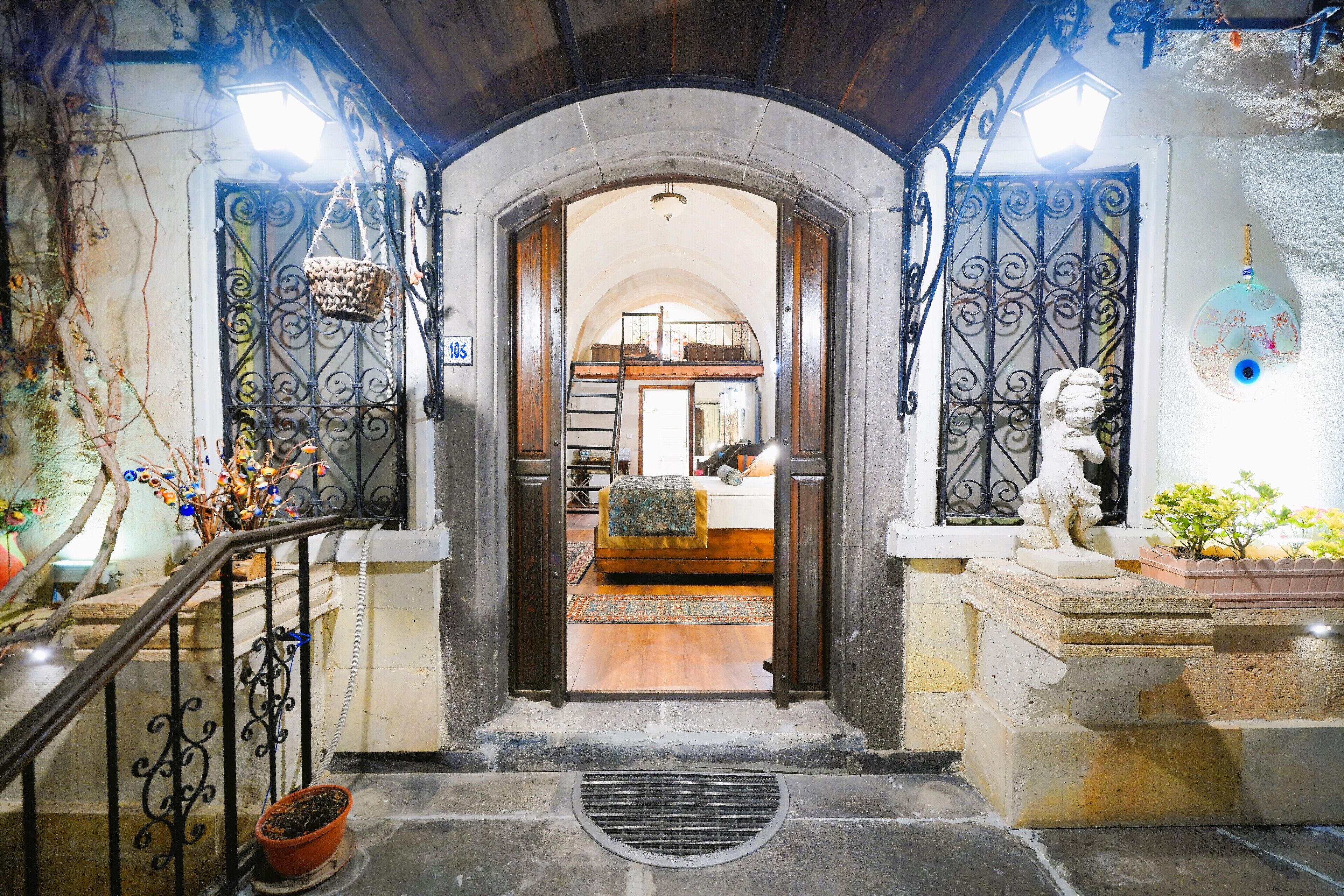 duplex stone room | premium bedding, individually decorated, individually furnished