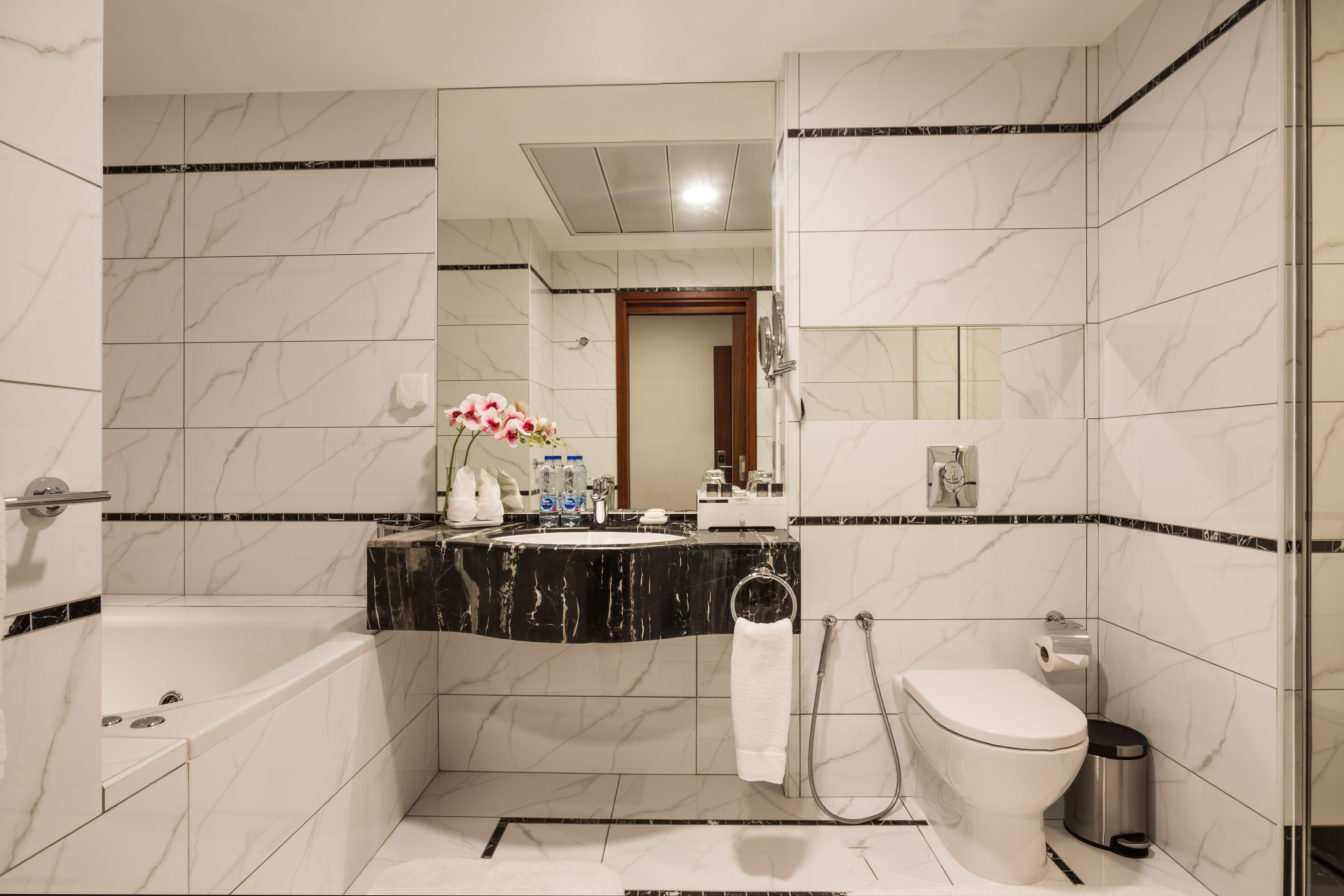 superior room, jetted tub | bathroom | shower, free toiletries, hair dryer, bathrobes