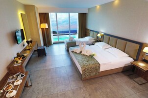 Suite (Deniz Manzaralı) | Bettwäsche aus ägyptischer Baumwolle, hochwertige Bettwaren