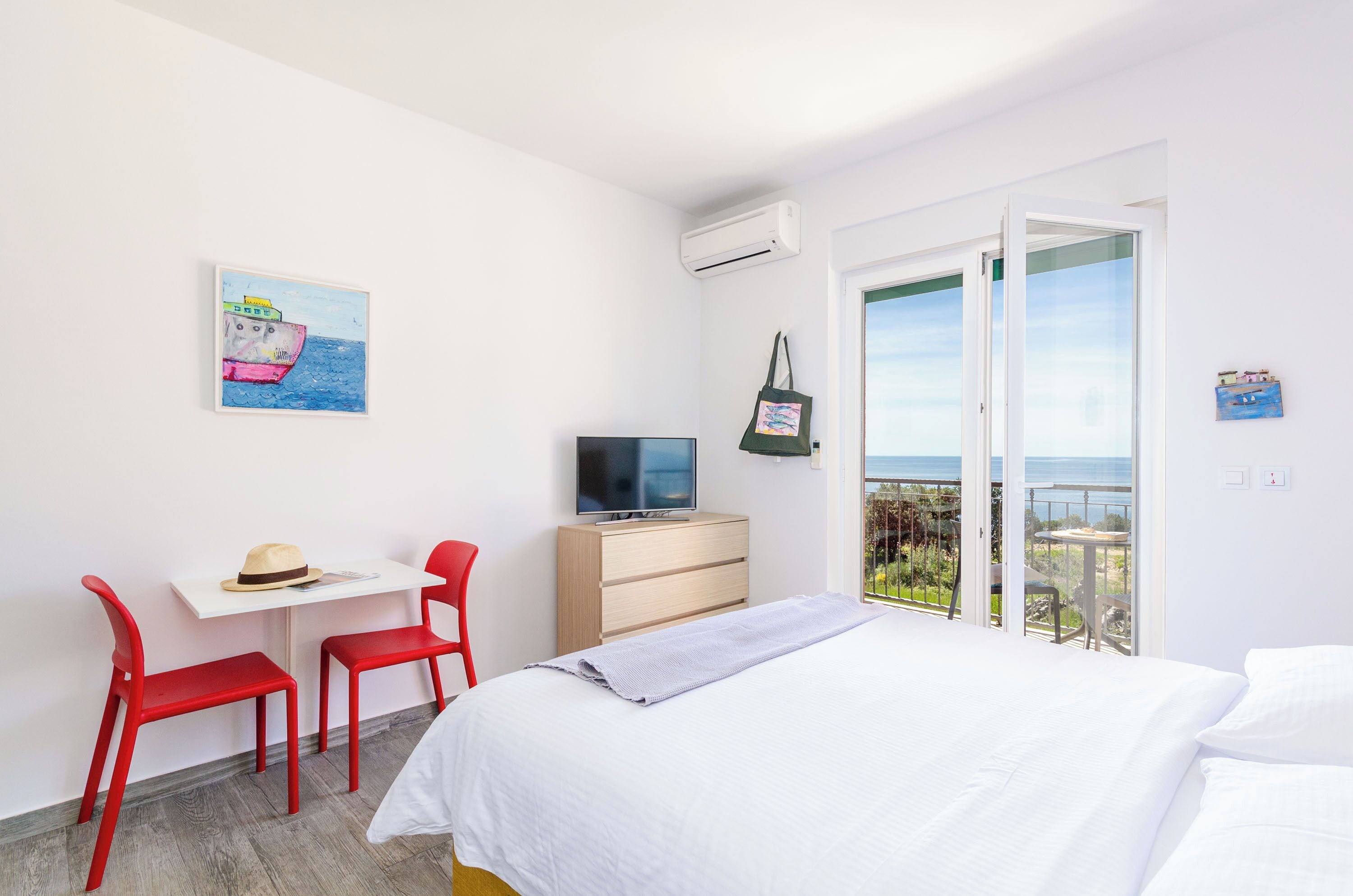 สตูดิโอ (Apartments Villa Lukas - ''No.3'' Stu) | เครื่องนอนระดับพรีเมียม, เตารีด/โต๊ะรีดผ้า, Wi-Fi ฟรี, ผ้าปูที่นอน
