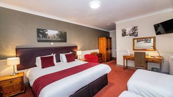 Desk, iron/ironing board, free WiFi, bed sheets