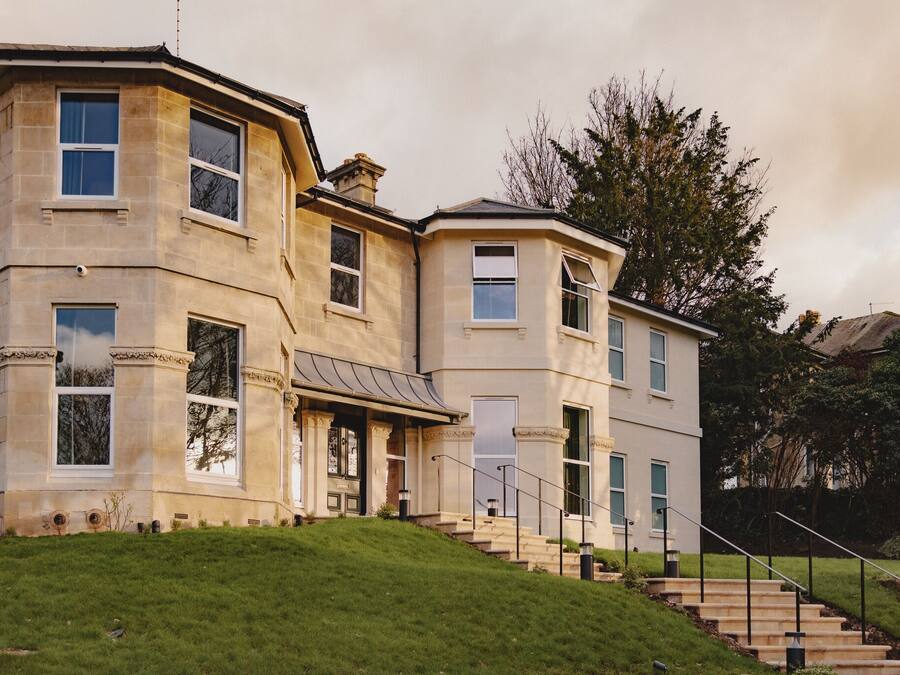 Voorkant van accommodatie