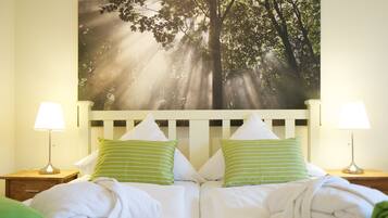 Comfort dubbelrum | 1 sovrum, allergitestade sängkläder och individuell inredning