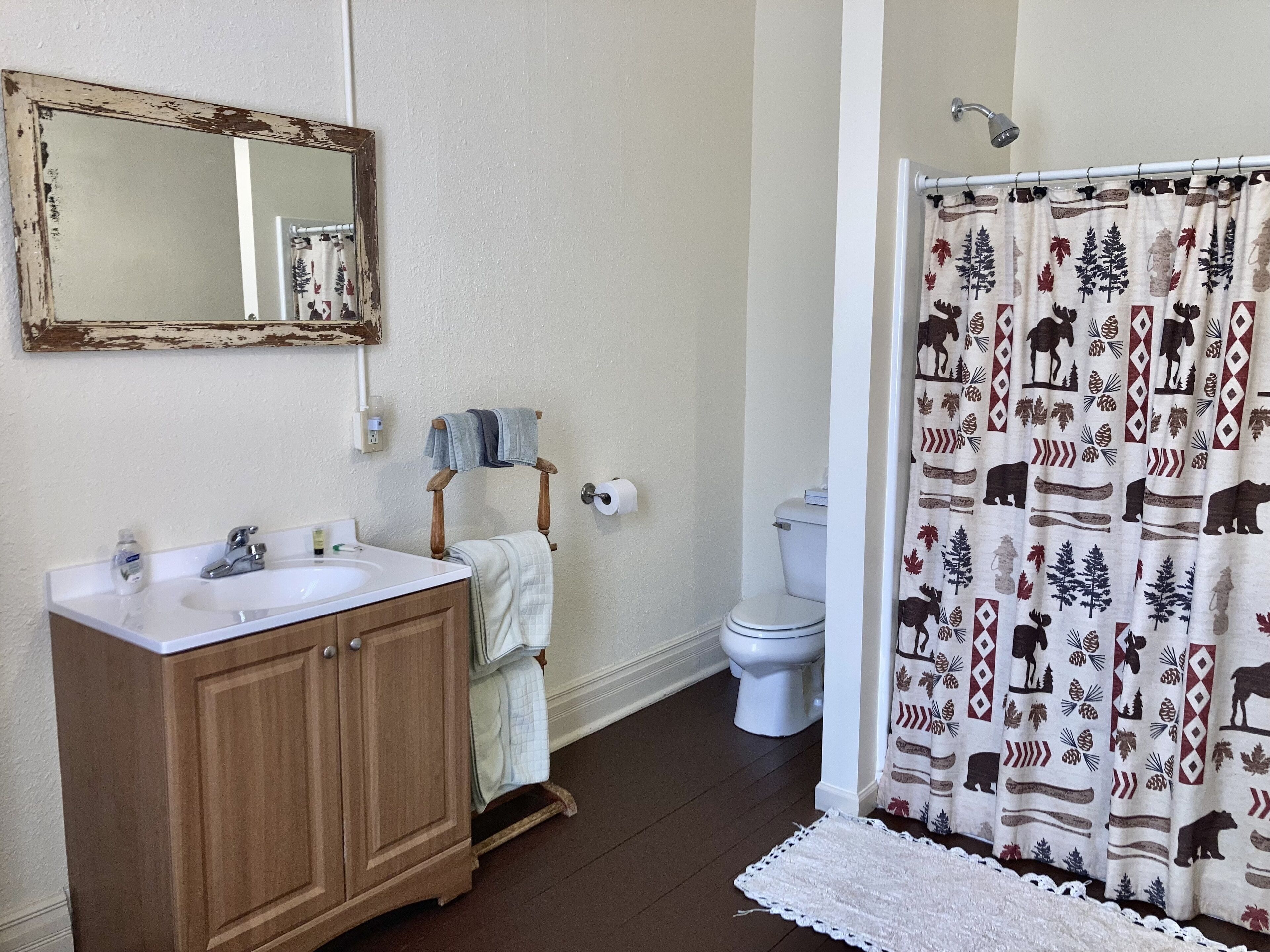 traditional apartment, 1 king bed with sofa bed (second floor walk up) | bathroom | shower, free toiletries, hair dryer, towels