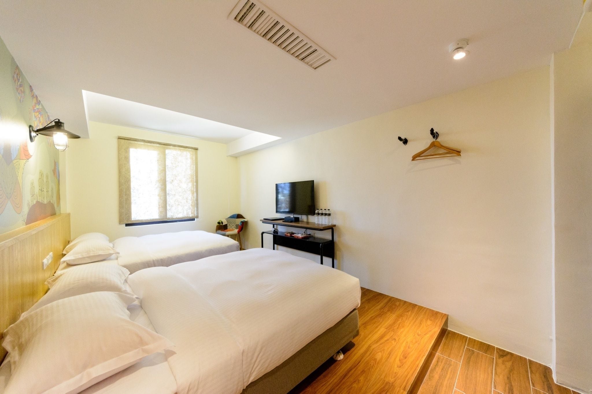 classic quadruple room | premium bedding, desk, laptop workspace, blackout curtains