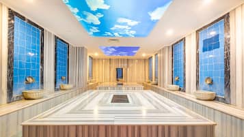 Sauna, Turkish bath/hammam, facials, manicures and pedicures