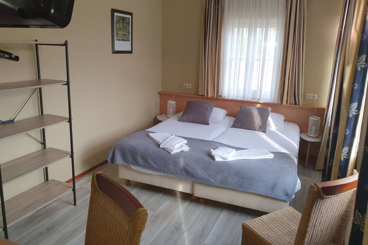 Desk, iron/ironing board, cots/infant beds, free WiFi
