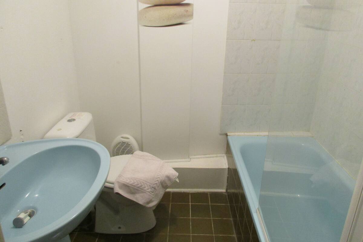 Free toiletries, hair dryer, towels