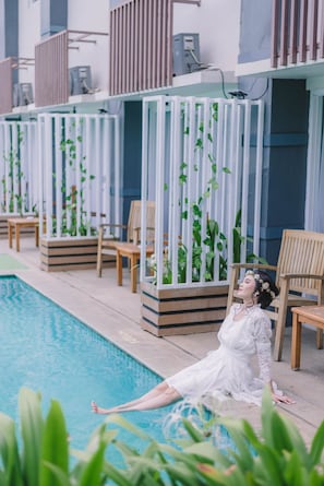 Deluxe-værelse - adgang til pool | Udsigt fra værelset