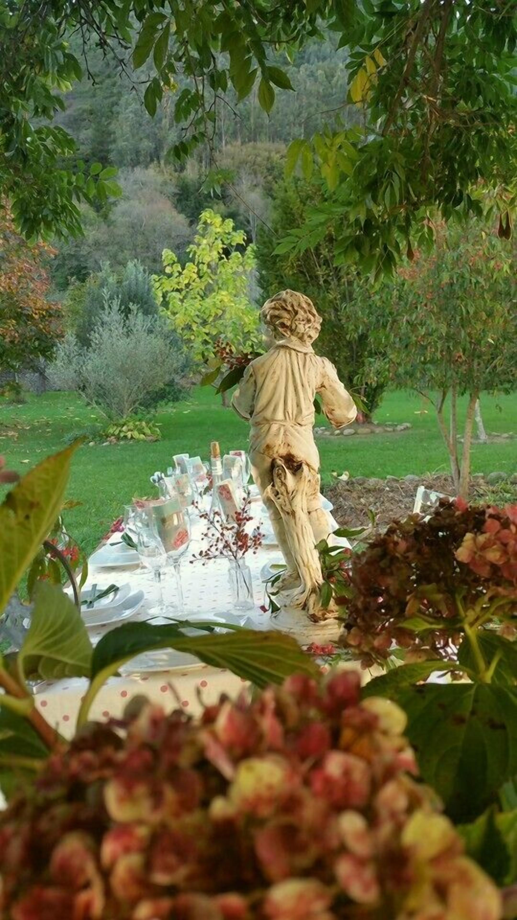 Outdoor banquet area