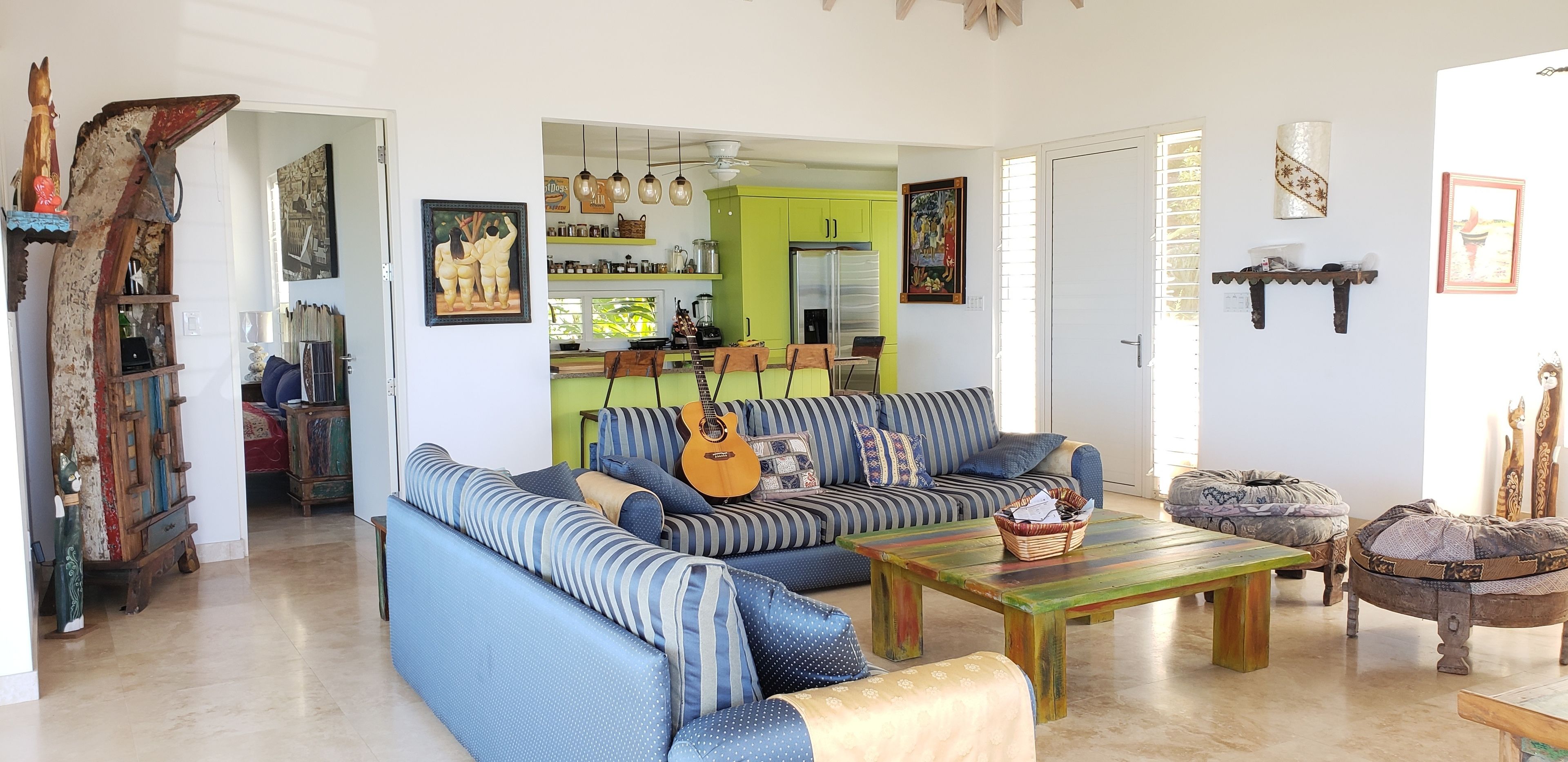 Deluxe Villa, 4 Bedrooms, Private Pool, Partial Ocean View | Living room | TV