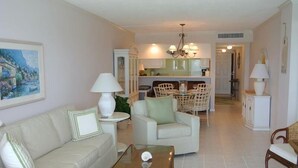 Luxury Apartment, 2 Bedrooms, Non Smoking, Beach View | Living room - Casa Bonita 504 (Bonita Springs)
