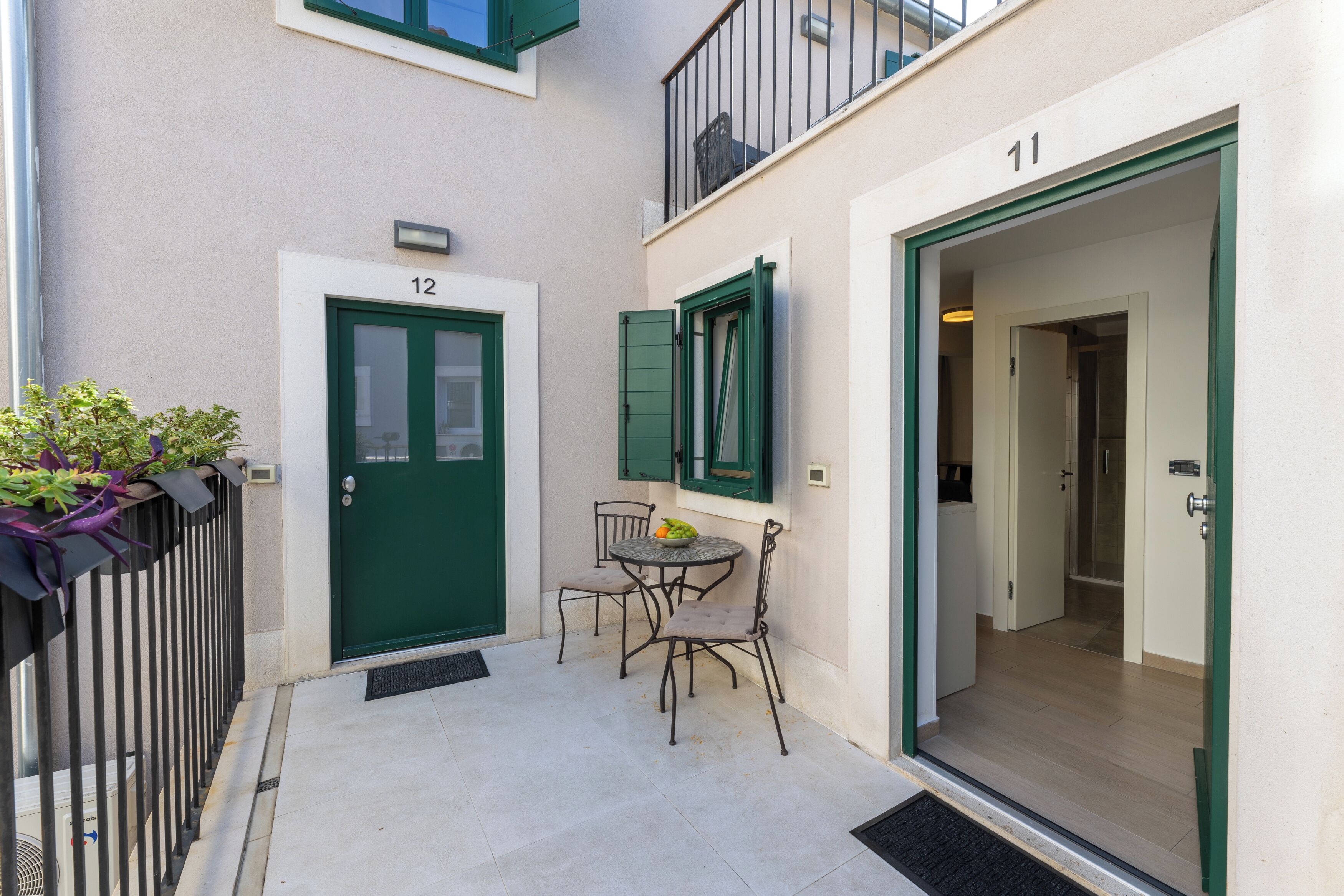 Studio, Balkon, Blick auf den Innenhof | Terrasse/Patio