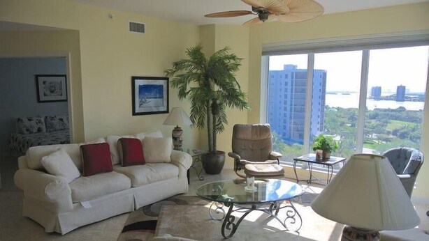 Luxury Apartment, 3 Bedrooms, Non Smoking, Beach View | Living room - Waterside 283 MO (Fort Myers Beach)