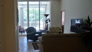 Luxury Apartment, 3 Bedrooms, Non Smoking, Beach View | Living room - Waterside at Bay Beach Condos (Fort Myers Beach)