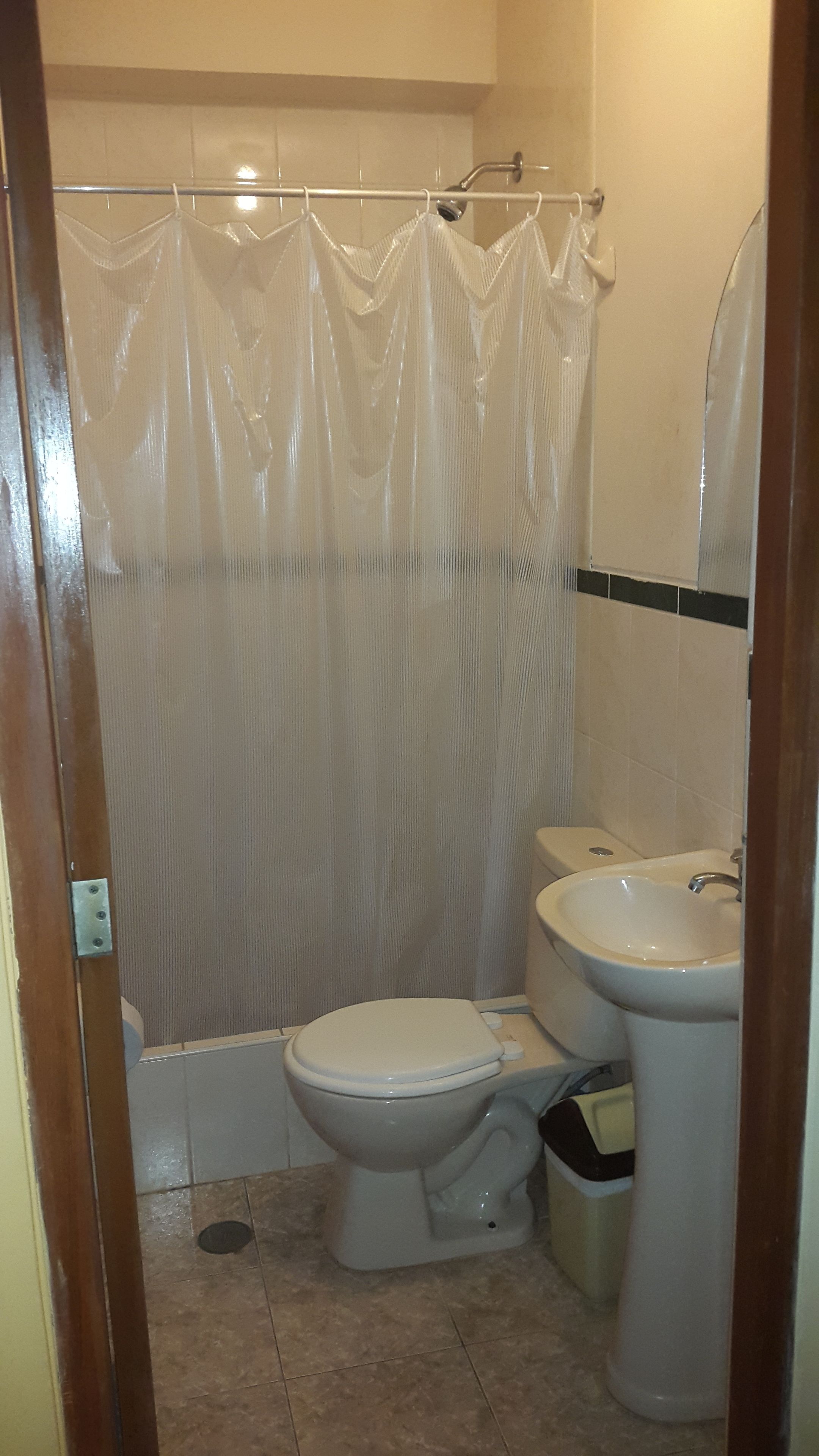 twin room | bathroom | shower, free toiletries, hair dryer, towels