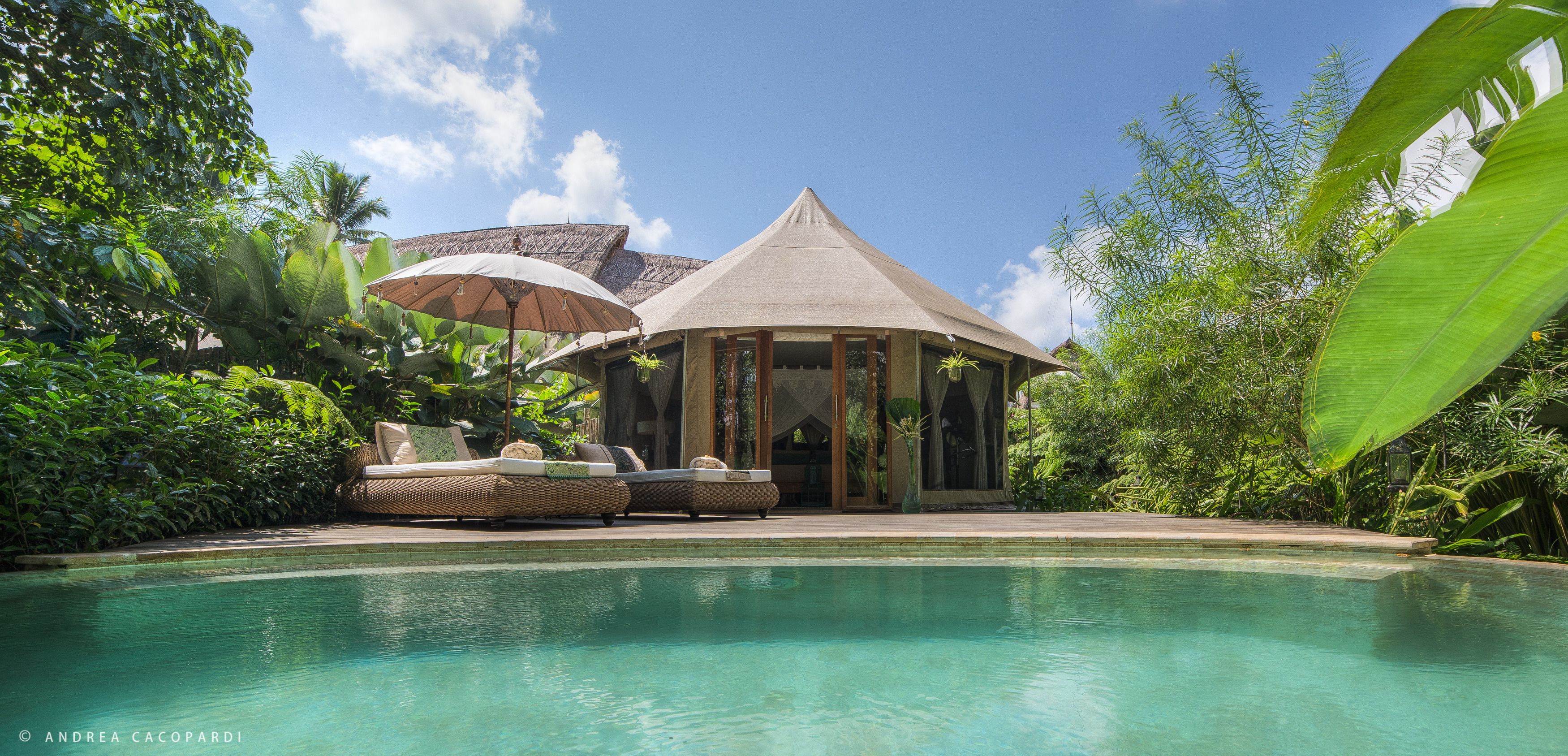 Luksustelttamajoitus | Uima-allas