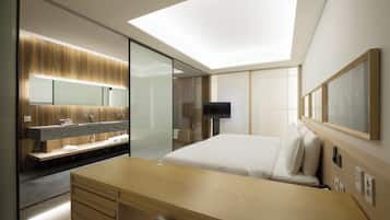 Deluxe Twin kamer, 2 tweepersoonsbedden (Family, High Floor) | Luxe beddengoed, een kluis op de kamer, verduisterende gordijnen