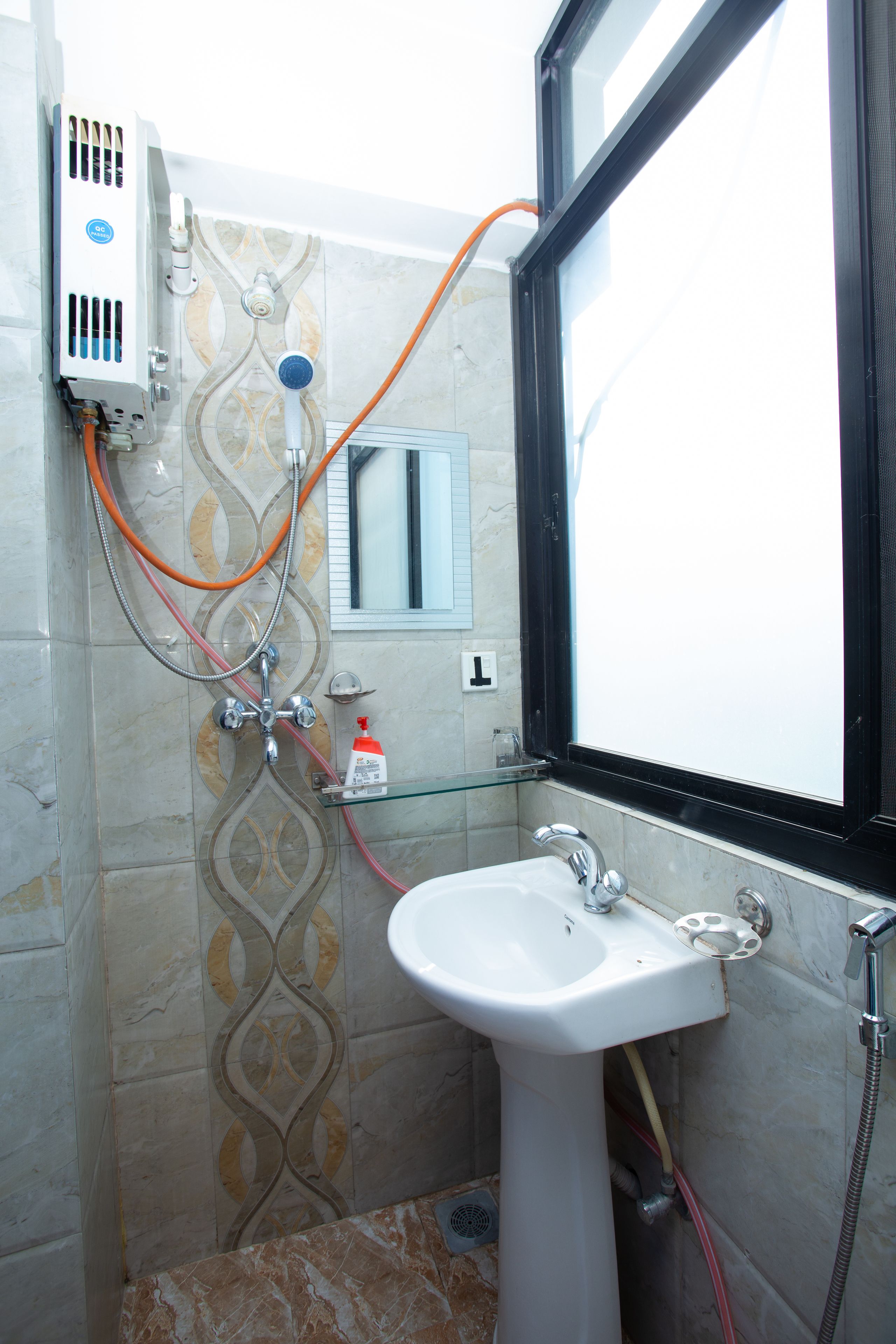 economy room, 2 bedrooms, mountain view, mountainside | bathroom | shower, free toiletries, towels