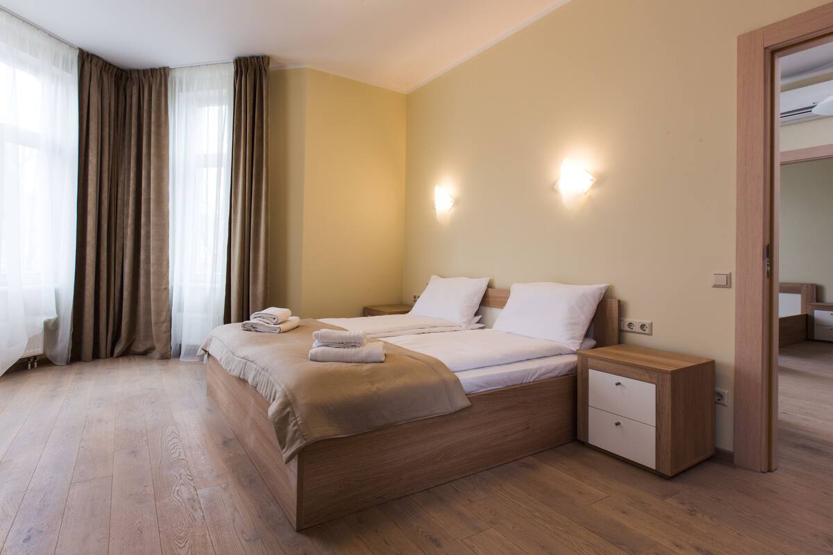 Appartement Standard, 2 chambres | Coffre-fort, rideaux d’obscurcissement, système d’insonorisation