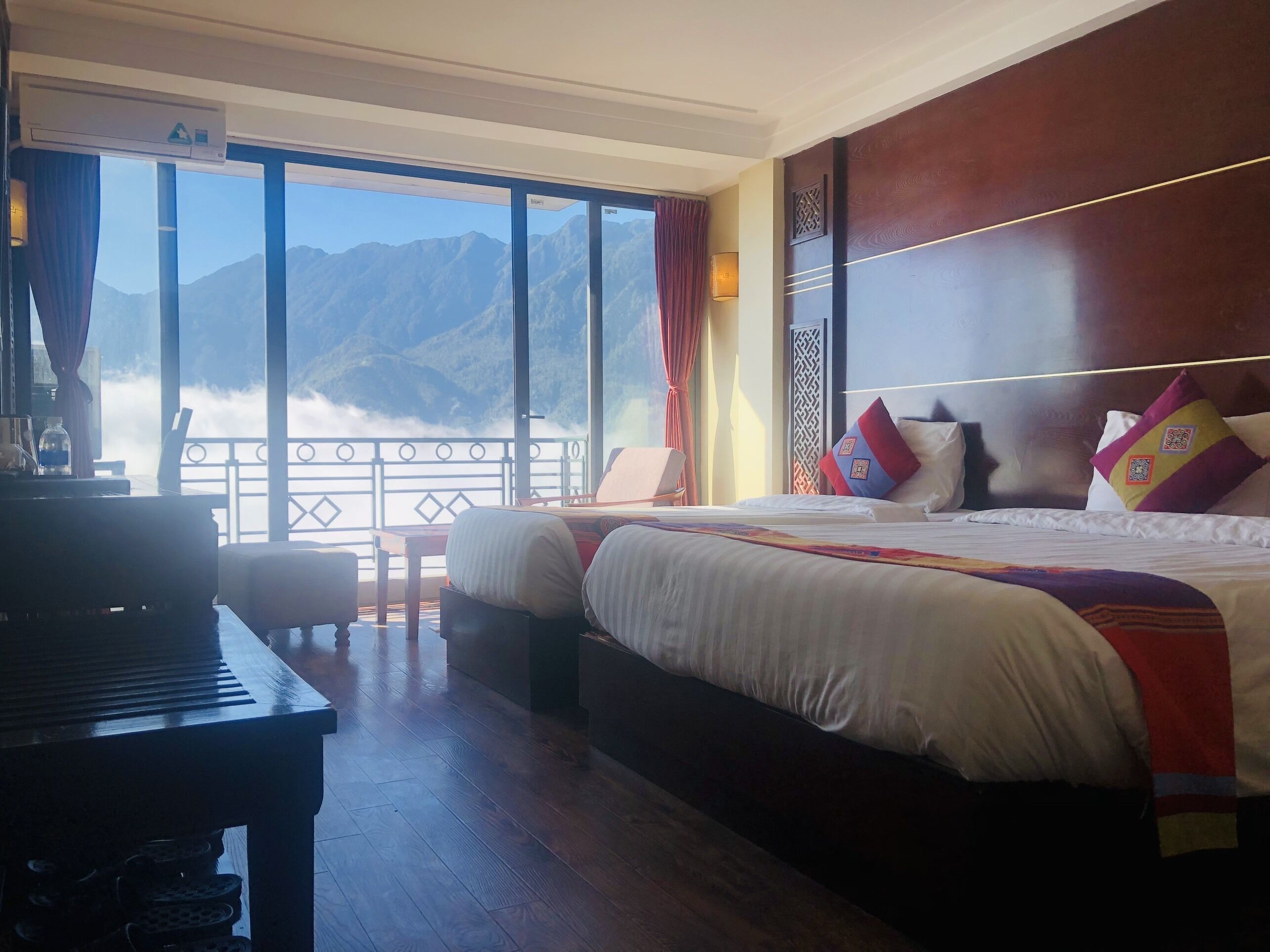 family triple room, balcony, valley view | minibar, in-room safe, desk, soundproofing