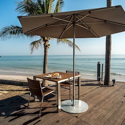 Outdoor banquet area