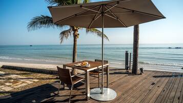 Outdoor banquet area
