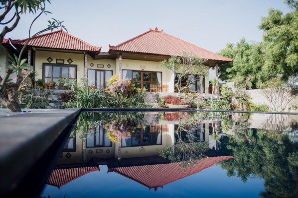 Outdoor pool, sun loungers - Segara Tegeh - Hostel (Tulamben)