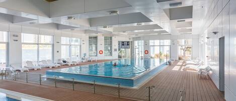 Indoor pool, seasonal outdoor pool