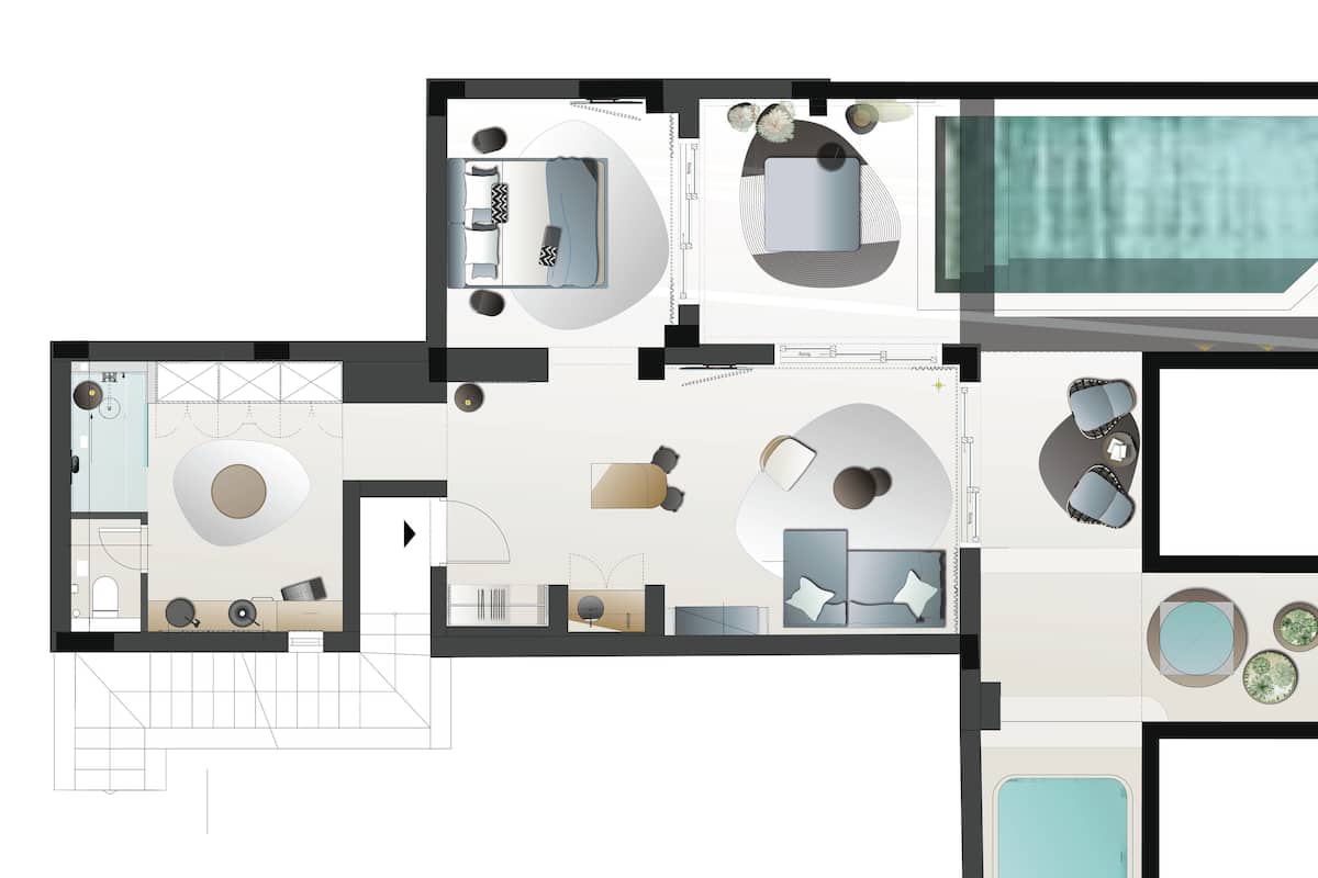 Alcove Villa with Private Pool and Spa Bath | Floor plan