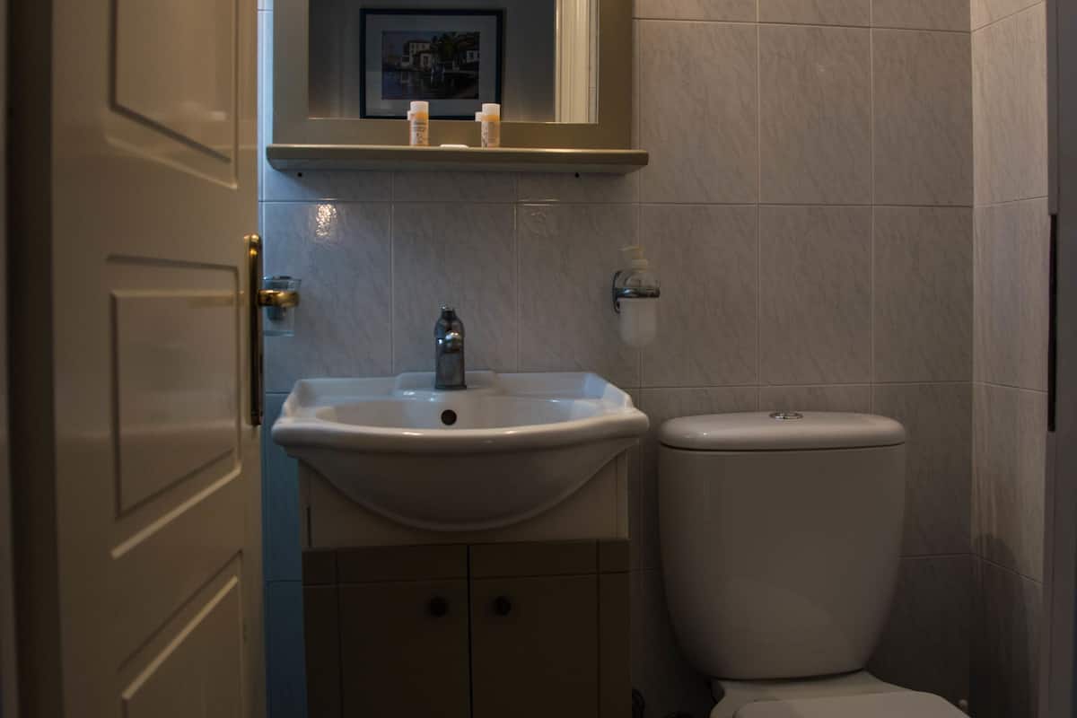 deluxe triple room | bathroom | shower, free toiletries, towels