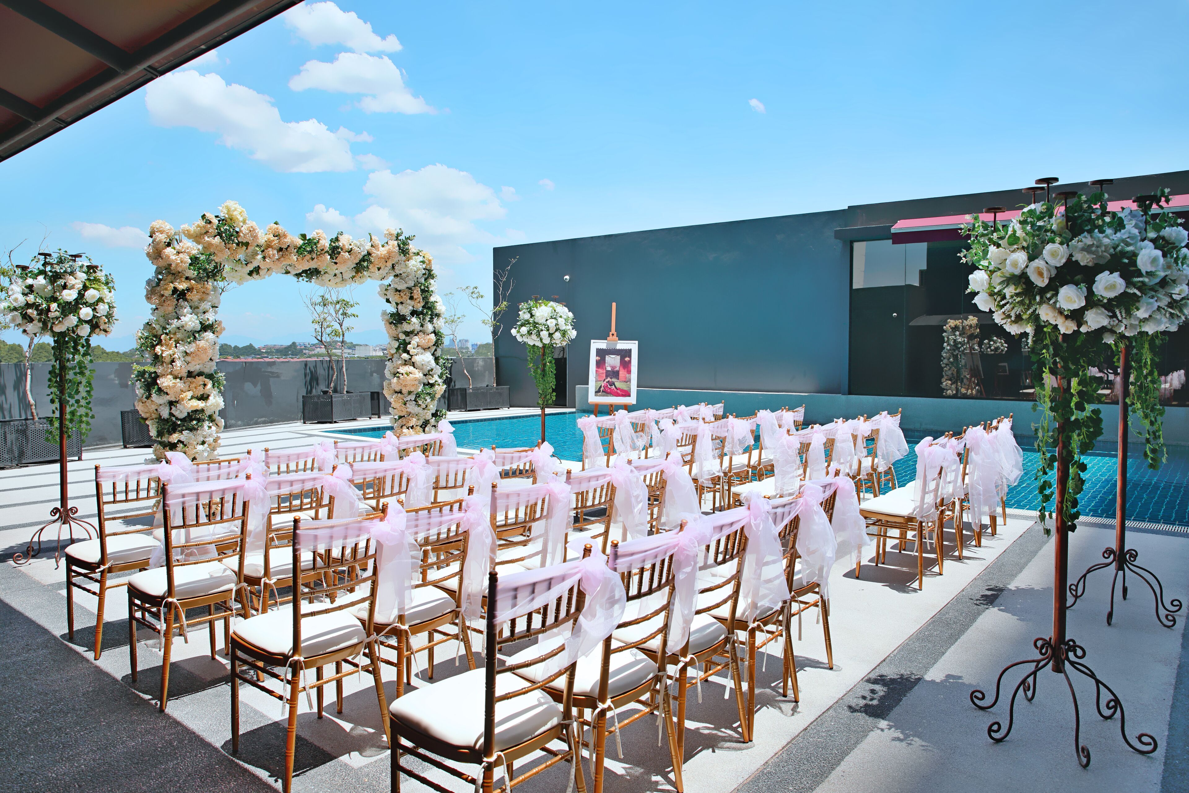 outdoor wedding area